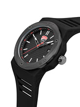 Ducati Tradizione Black Silicon Strap Watch For Men Water Resistant 10 Atm - DTWGN0000503